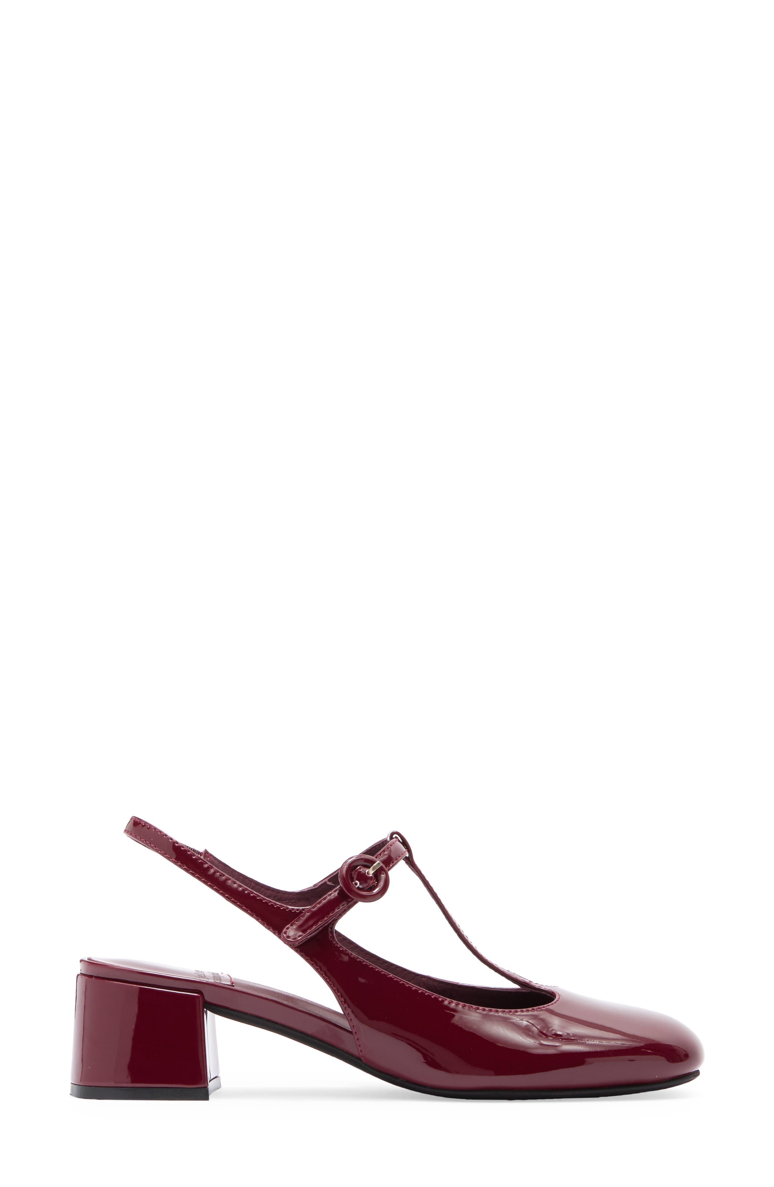 Wandz T-Strap Pump, Alternate, color, RED PATENT