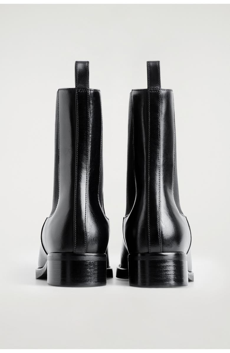 COS Leather Chelsea Boots, Alternate, color, Black