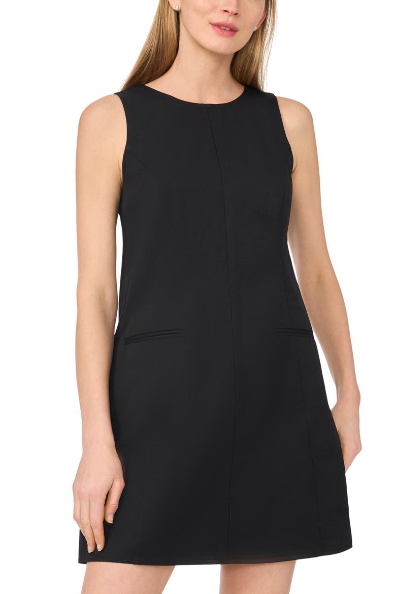 Sleeveless Cotton Blend Sheath Dress, Alternate, color, RICH BLACK