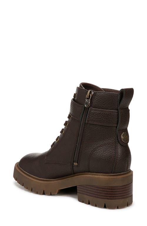 Blowfish Malibu Jagger Lug Combat Boot In Dark Brown Faux Leather