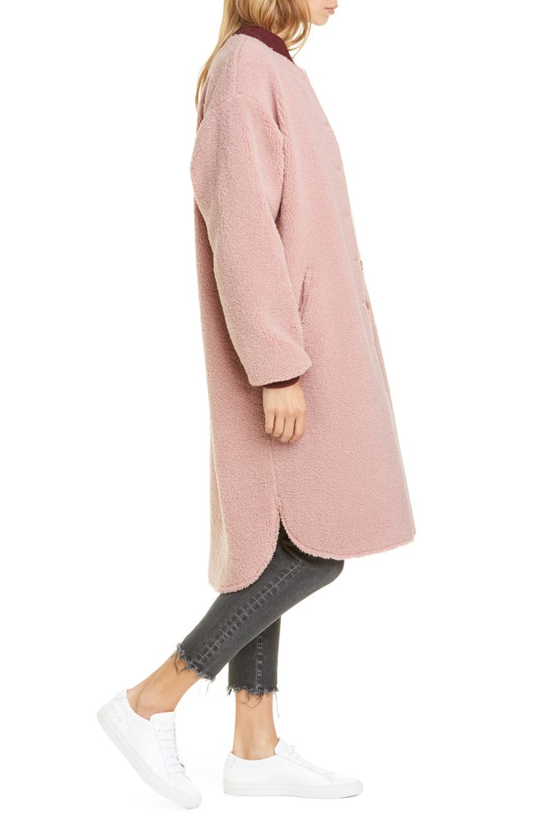 THE GREAT. Longline Bomber Coat, Alternate, color, 