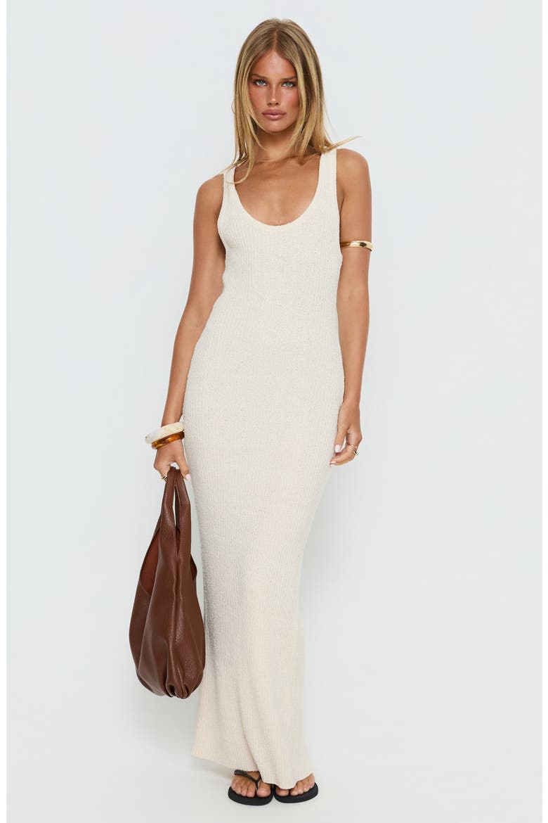 Imirisa Scoop Neck Knit Maxi Dress, Alternate, color, CREAM