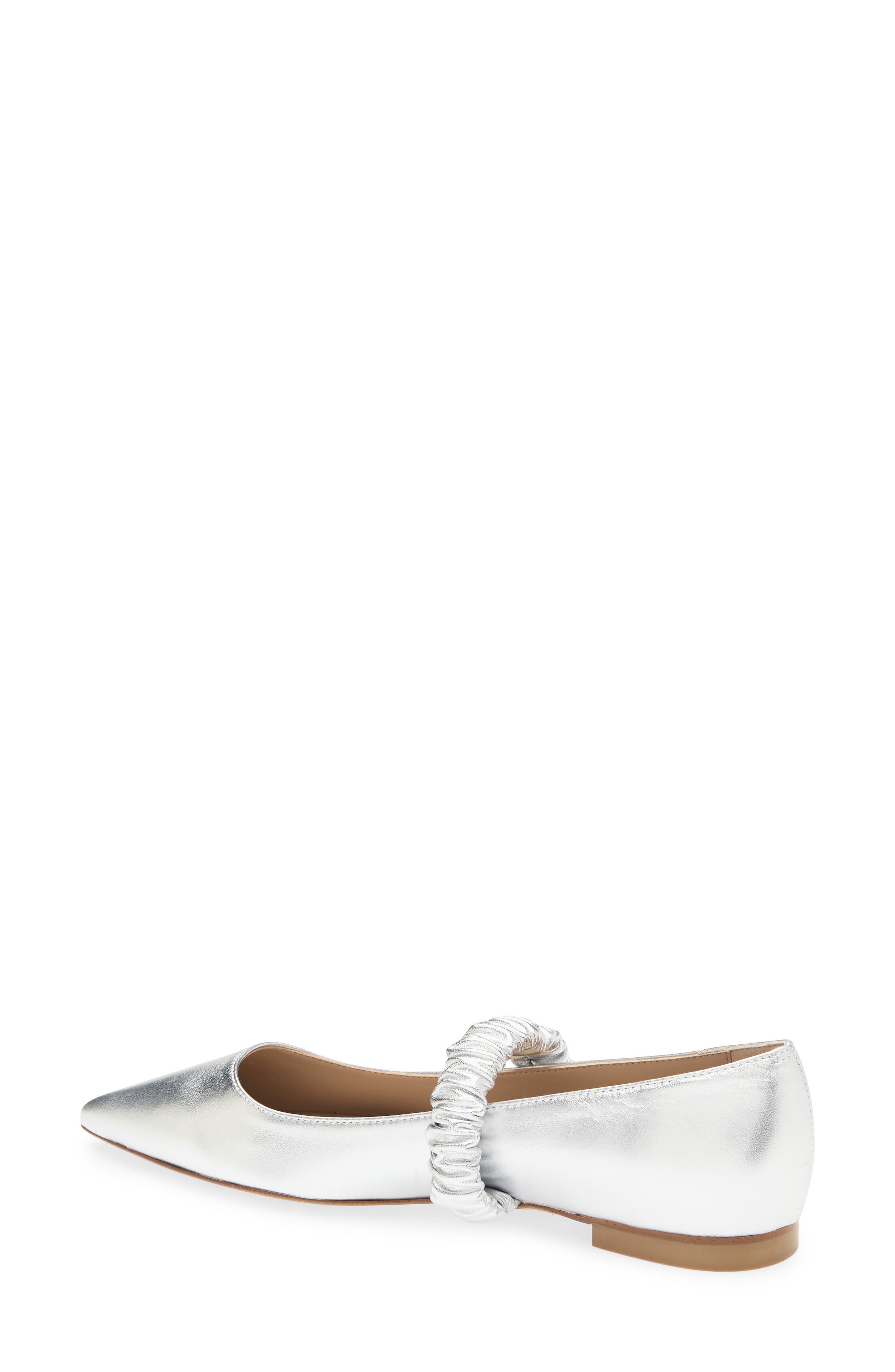 Stuart Weitzman Maxine Mary Jane Ballet Flat, Alternate, color, Silver