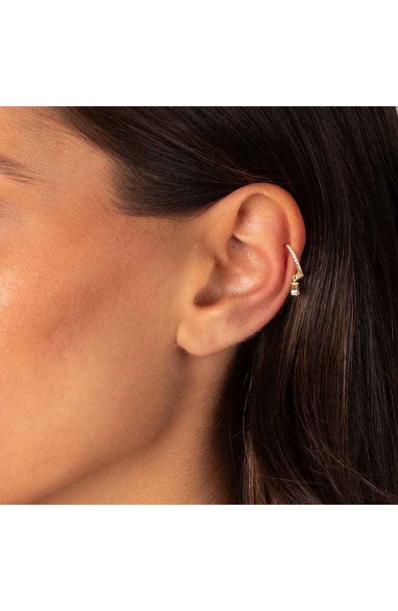 BY ADINA EDEN CZ Dangling Drop Ear Cuff Earring, Alternate, color, 