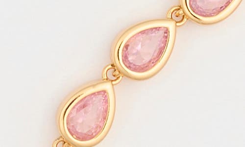 Eye Candy Los Angeles Iris Cubic Zirconia Drop Earrings In Pink