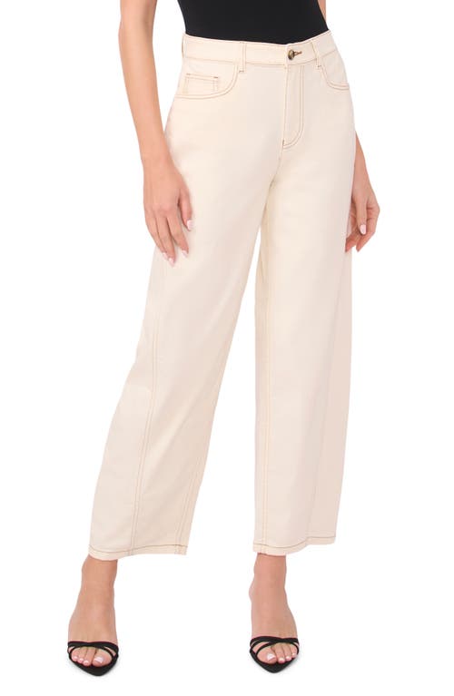 Vince Camuto Curved Seam Ankle Jeans In Neutral