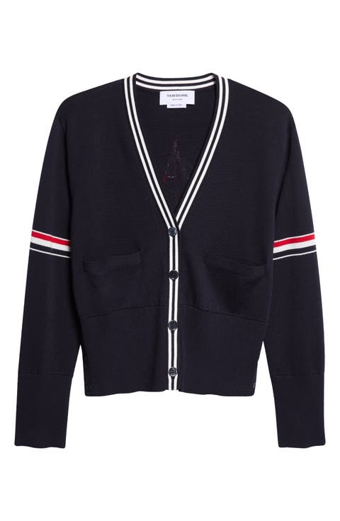 Sailboat Jacquard Cotton Cardigan