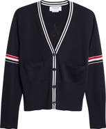 Thom Browne Sailboat Jacquard Cotton Cardigan