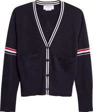 Thom Browne Sailboat Jacquard Cotton Cardigan