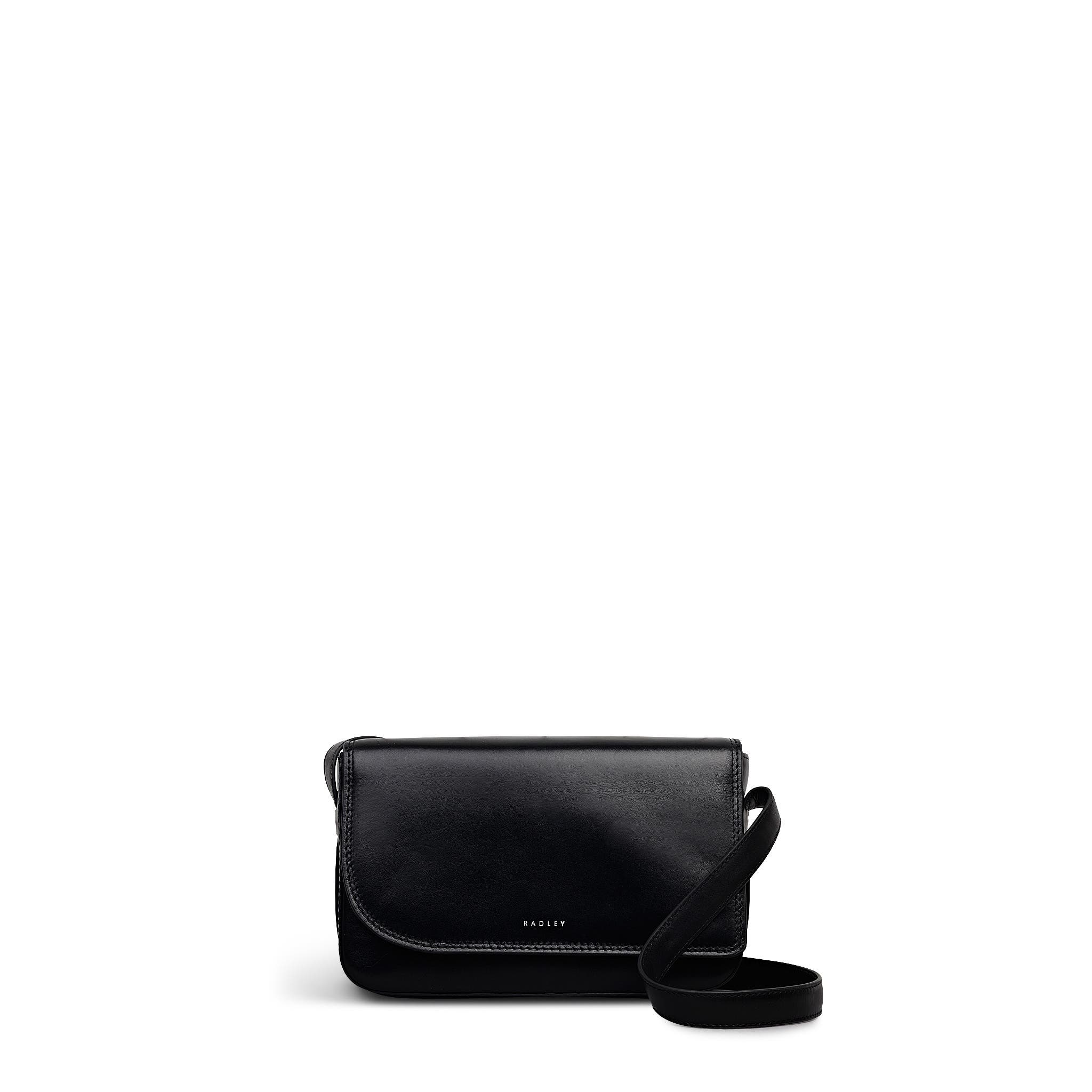 Radley Pocket Street Small Flapover Crossbody Bag, Main, color, Black