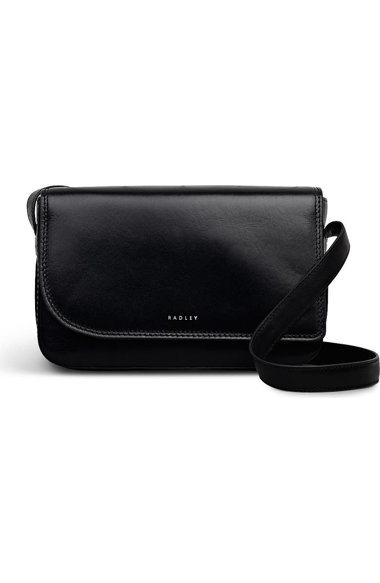 Radley Pocket Street Small Flapover Crossbody Bag, Main, color, Black