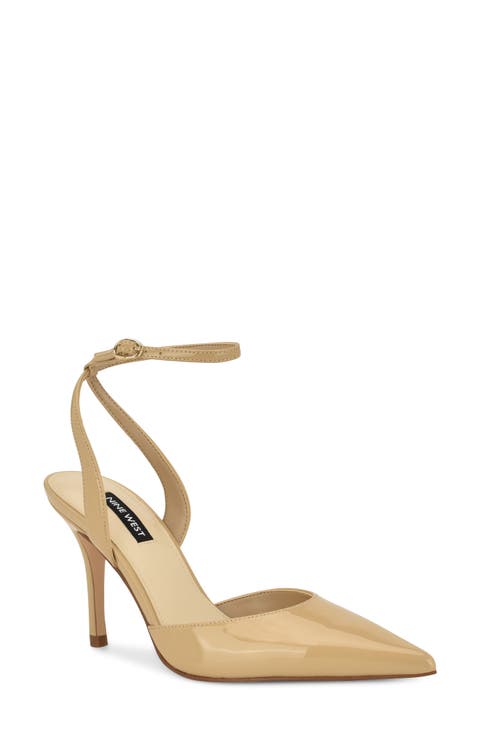 Grana Ankle Strap Pointed Toe Pump (Women)