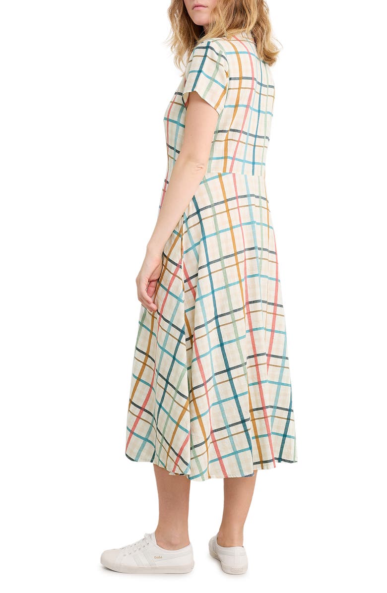 Seasalt Cornwall Carved Wood Short Sleeve Button-Up Midi Dress, Alternate, color, Studio Easel