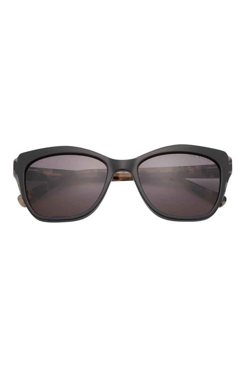 55mm Cat Eye Sunglasses, Main, color, BLACK