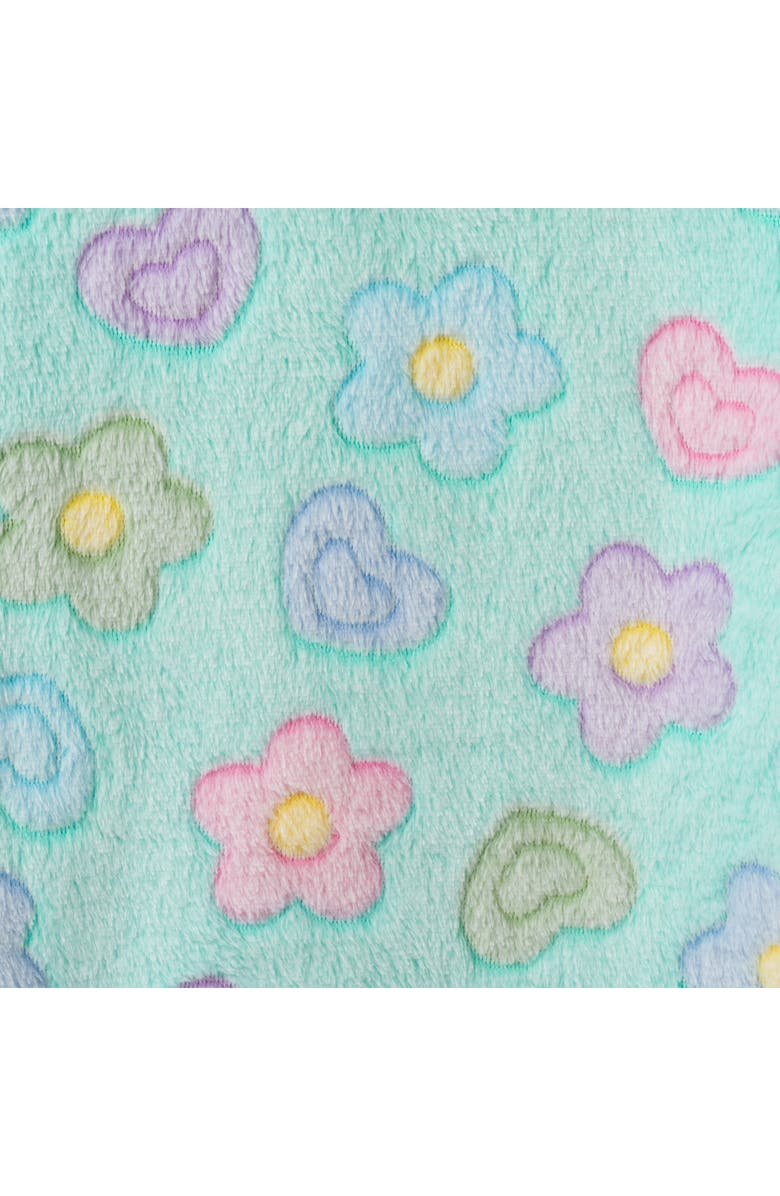 Andy & Evan Kids' Floral Plush Hoodie, Alternate, color, Aqua