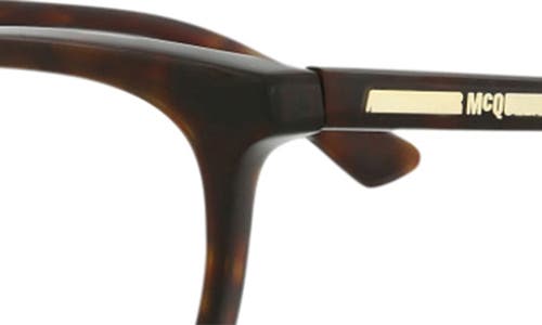 Alexander Mcqueen Mcqueen 50mm Core Oval Optical Glasses In Avana Avana Transparent