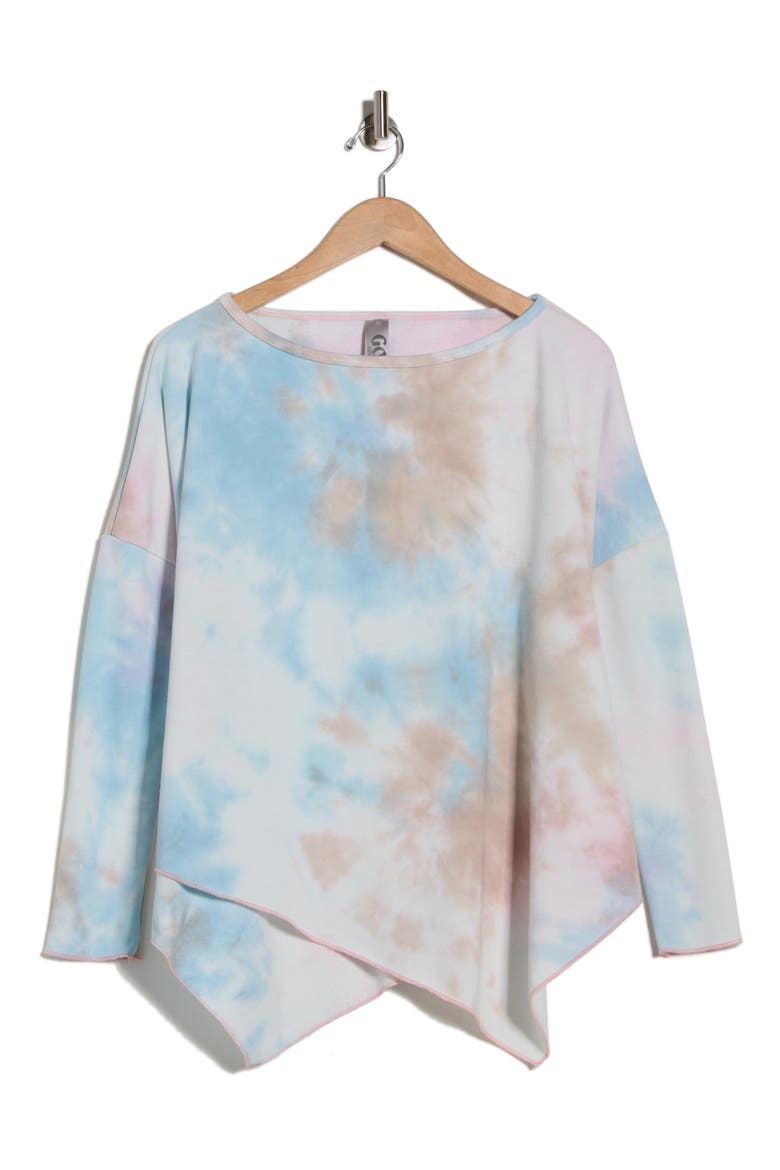 Asymmetrical High-Low Sweater, Alternate, color, MOCHA SPLASH