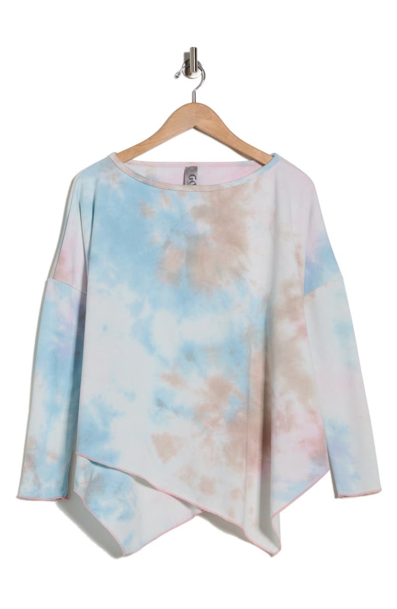 GO COUTURE Asymmetrical High-Low Sweater, Alternate, color, Mocha Splash