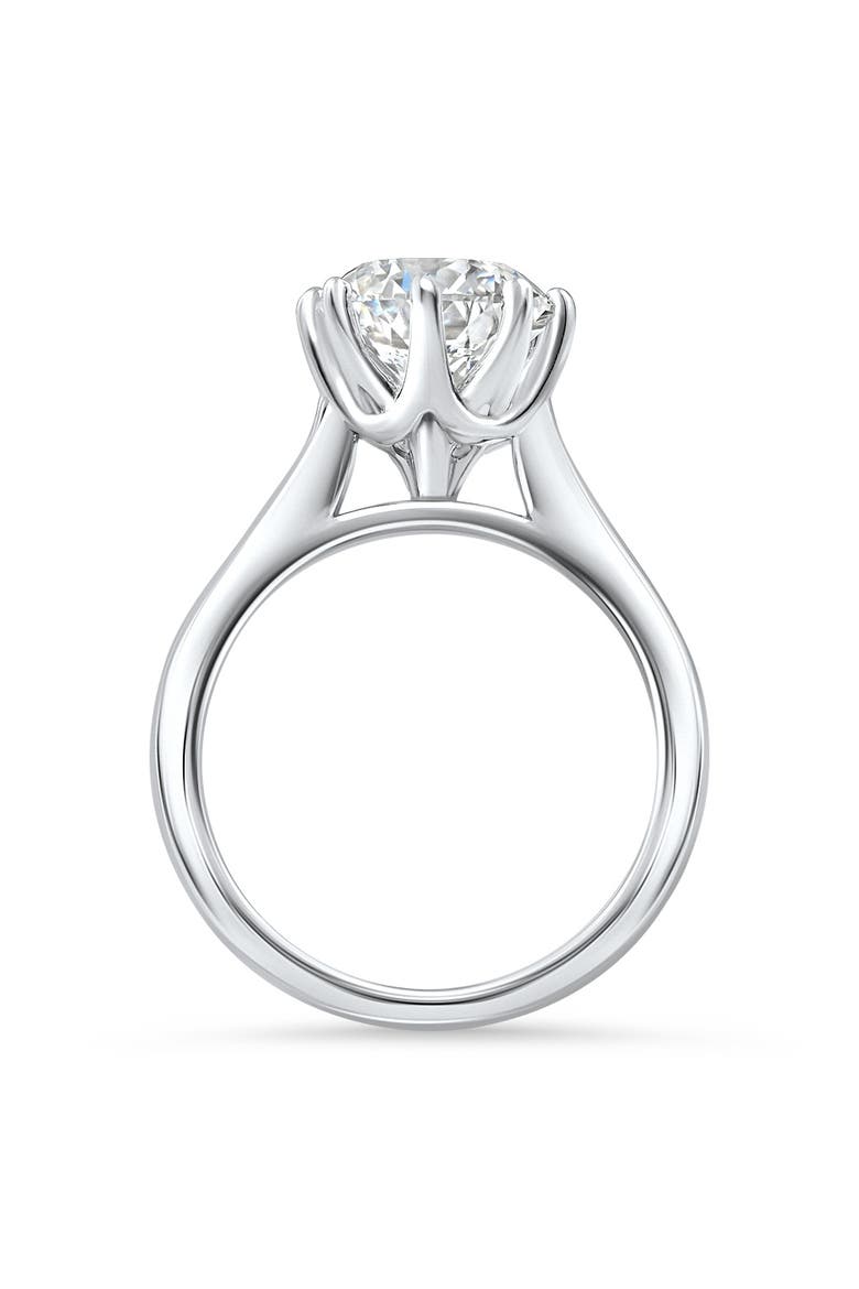Certified 3Ct Portuguese Cut Diamond Engagement Ring 14k Gold Lab Grown, Alternate, color, 14k White Gold