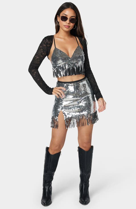 Sequins Mini Skort