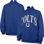'47 Women's '47 Royal Indianapolis Colts Oversized Vantage Mock Neck Sweatshirt