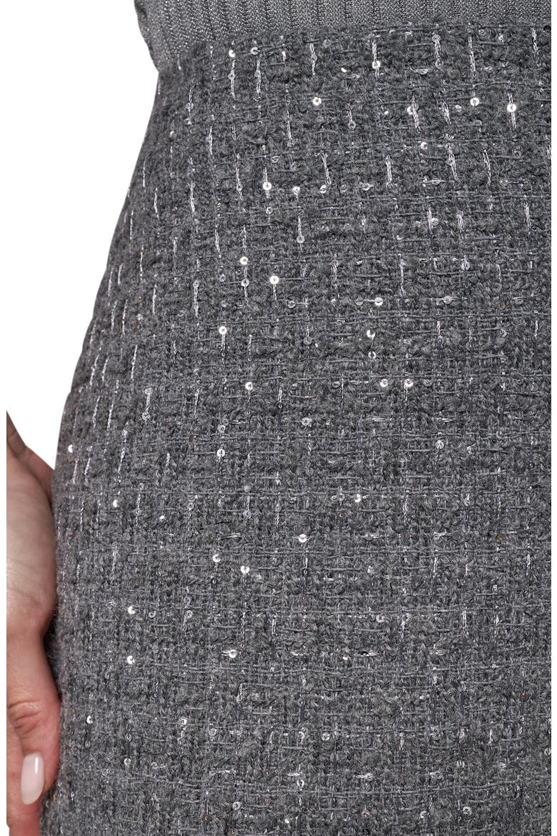 Metallic Tweed Pencil Skirt, Alternate, color, MEDIUM CHARCOAL