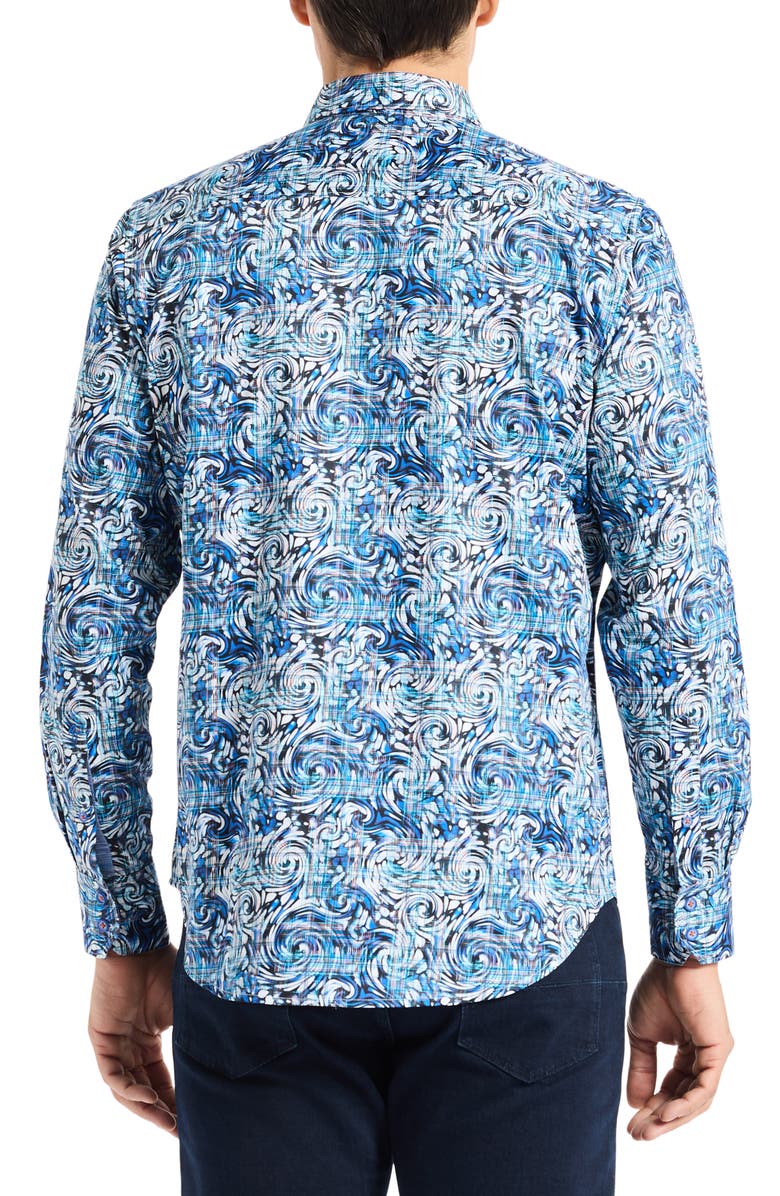 Robert Graham Zeth Long Sleeve Button-Up Shirt, Alternate, color, Blue Multi