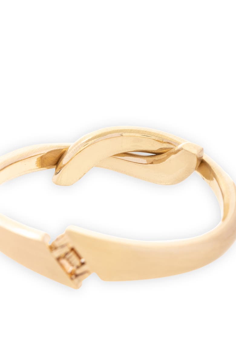 SAACHI Modern Knot Bangle Bracelet, Alternate, color, Gold