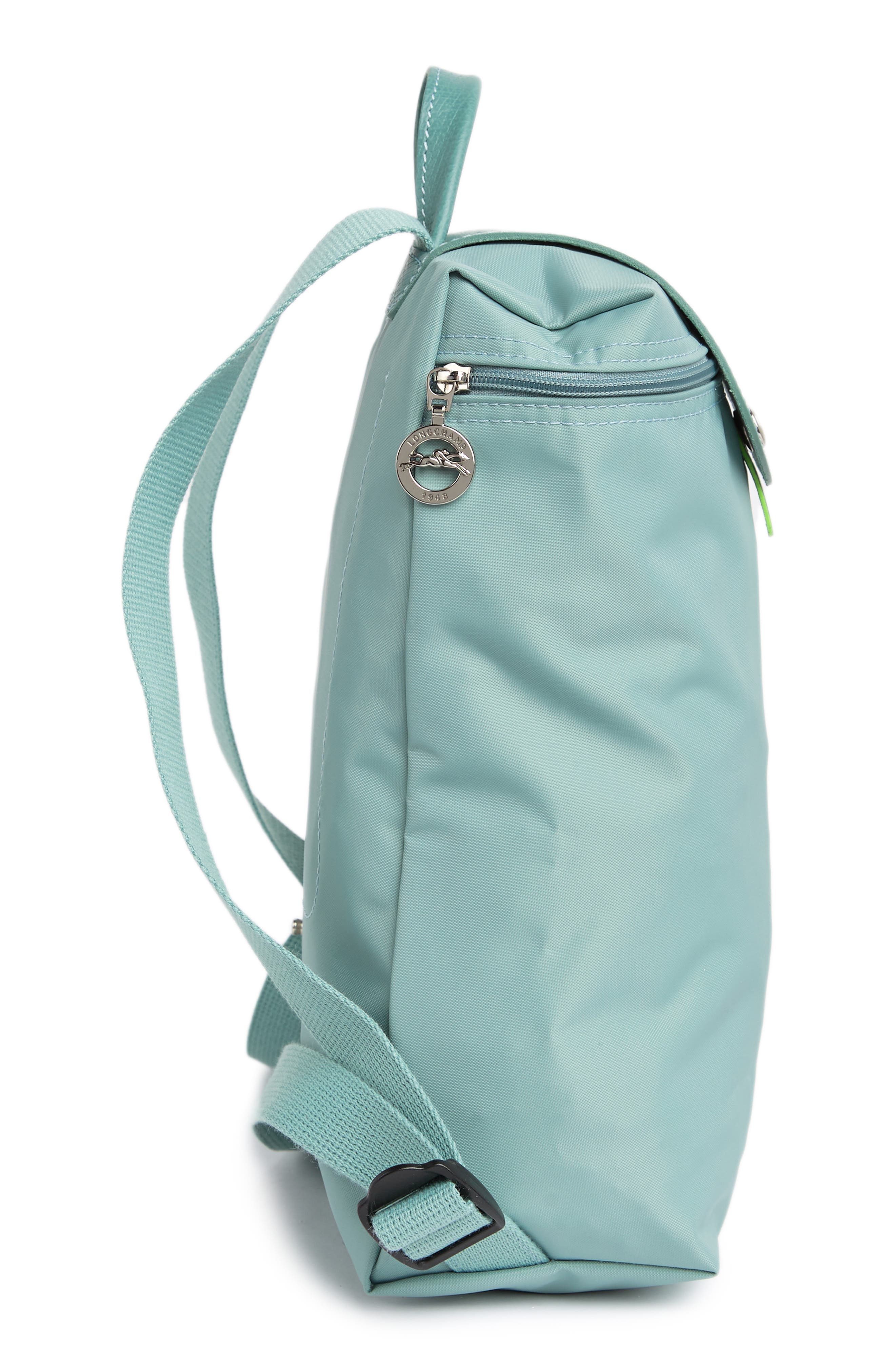 Mini Le Pliage Green Recycled Canvas Backpack, Alternate, color, LAGOON
