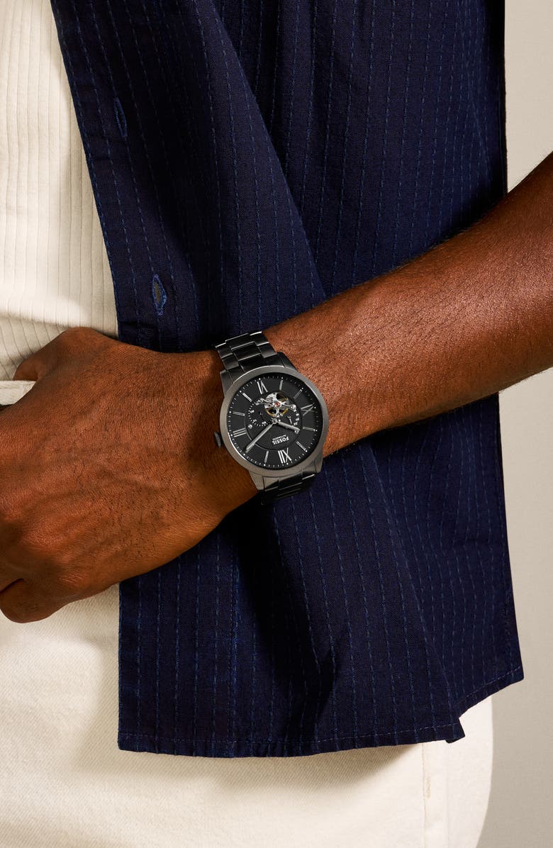 Fossil Townsman Automatic Bracelet Watch, 44mm, Alternate, color,