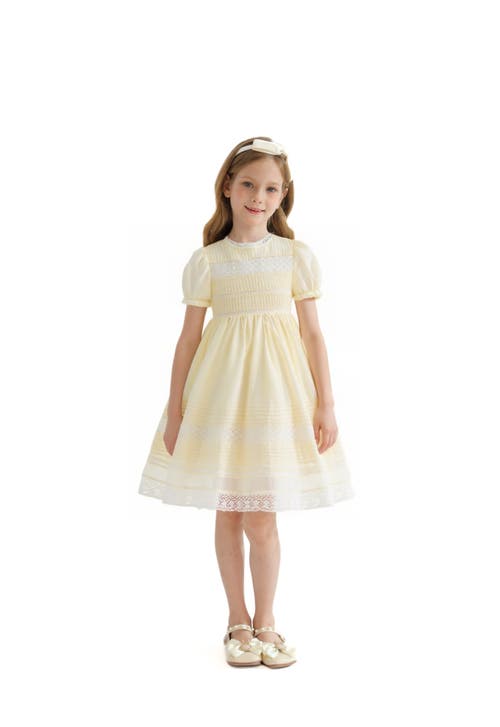 Sweet Cactus London Pleated Dress In Yellow