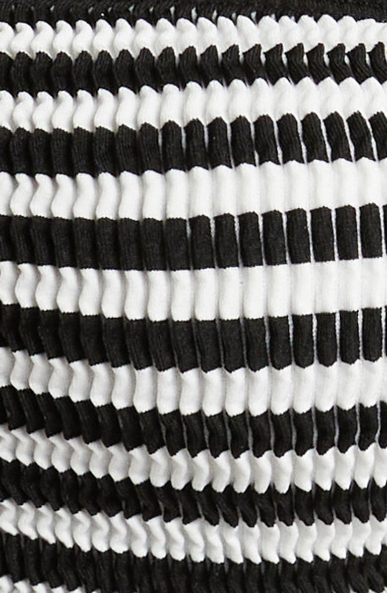 CLEONIE Cutout One-Shoulder One-Piece Swimsuit, Alternate, color, Noir Stripe/ Noir