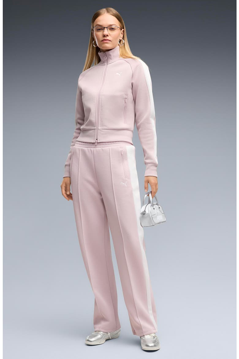 T7 Always On Straight Leg Track Pants, Alternate, color, MISTY PINK