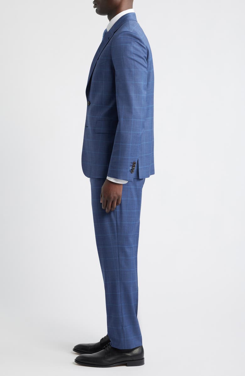 Paul Smith Camberwell Tailored Fit Blue Windowpane Check Wool Suit, Alternate, color, Blue