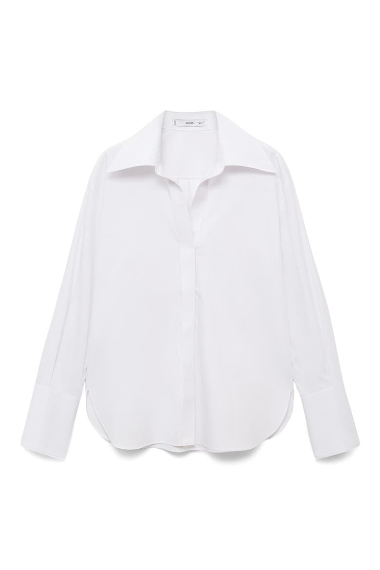 Button-Down Woven Shirt, Alternate, color, OFF WHITE
