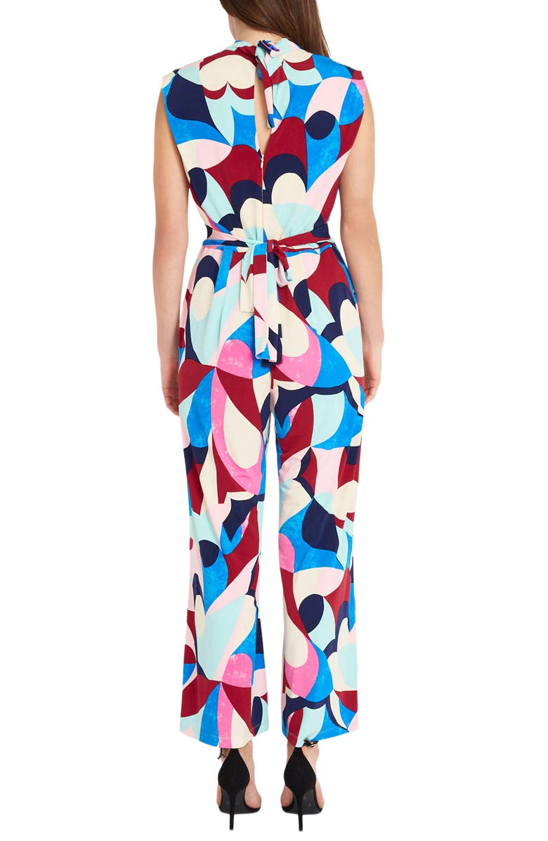 Donna Morgan Straight Leg Jumpsuit, Alternate, color, Cream/ Berry