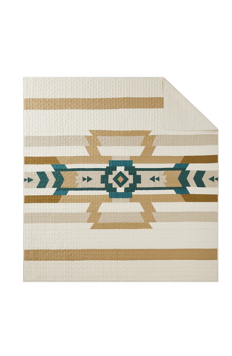 Pendleton Trail Star Reversible Quilt & Sham Set, Alternate, color, Birch Multi