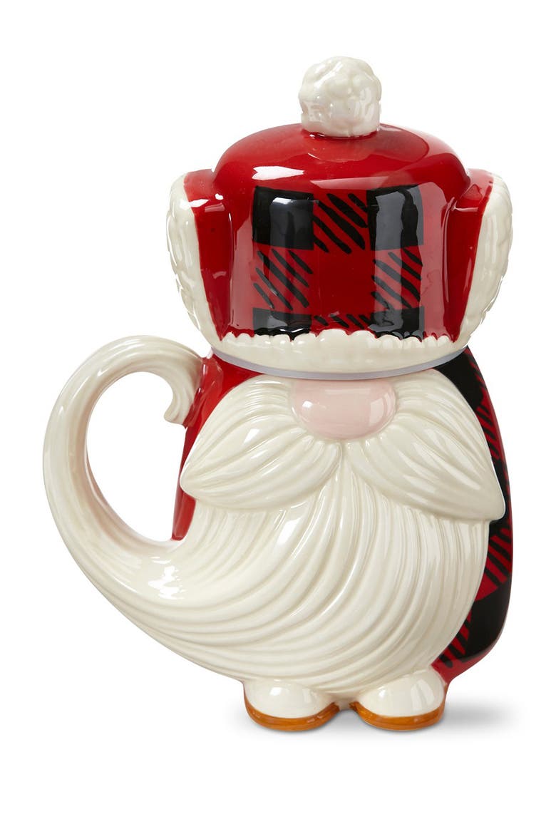 Lars Gnome Lidded Mug Ceramic Drinkware for Christmas, Main, color, Multicolored