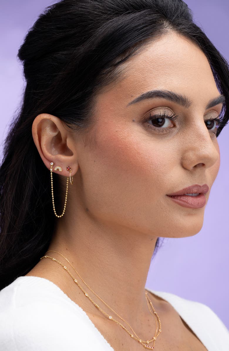 Bony Levy Mykonos Diamond Ball Chain Drop Earrings, Alternate, color, 18K Yellow Gold