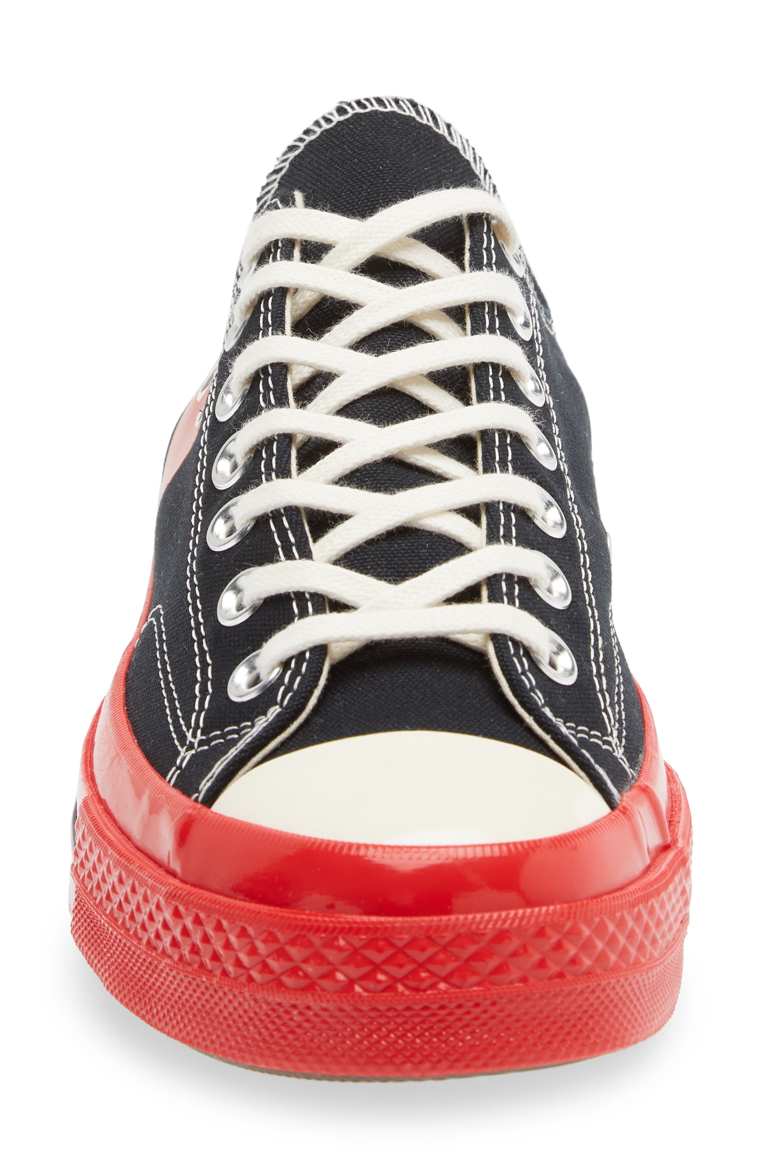 Comme des Garçons PLAY x Converse Chuck Taylor<sup>®</sup> Hidden Heart Red Sole Low Top Sneaker, Alternate, color, 