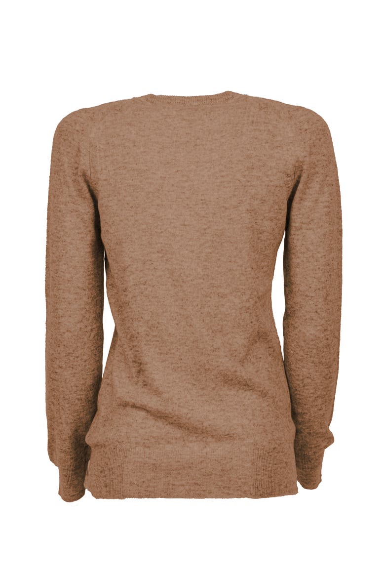Pure Cashmere Essential V-Neck Sweater, Alternate, color, Camel