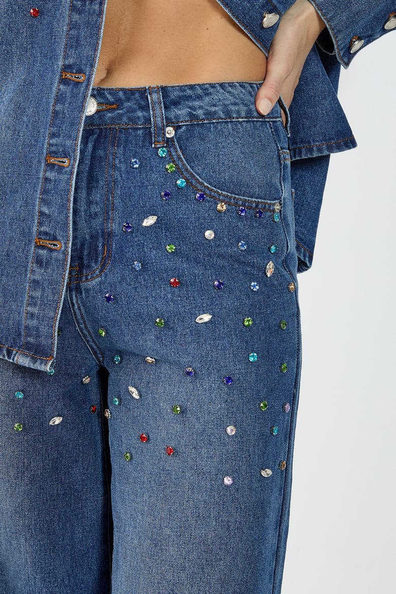 Denim Jewel Baggy Jeans, Alternate, color, Authentic Midwash