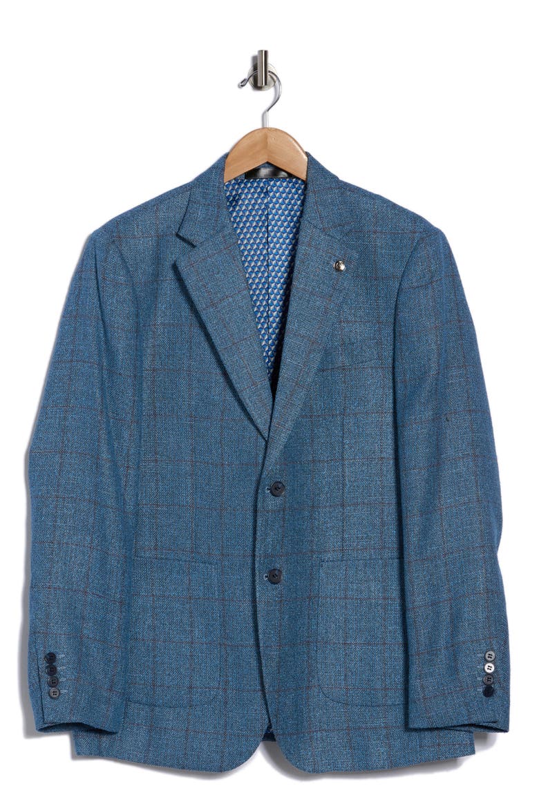 Slim Fit Two Button Blazer, Alternate, color, BLUE
