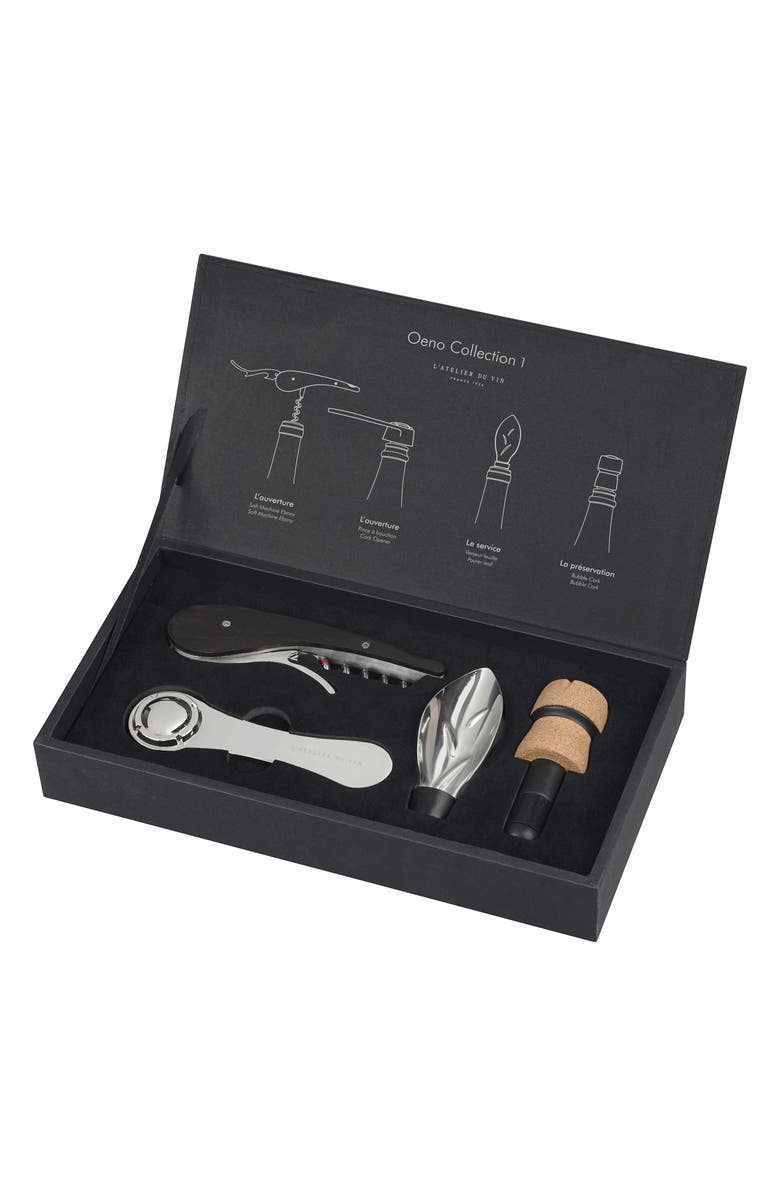 L'Atelier du Vin 4-Piece Oeno Wine Accessory Collection Set, Main, color, 