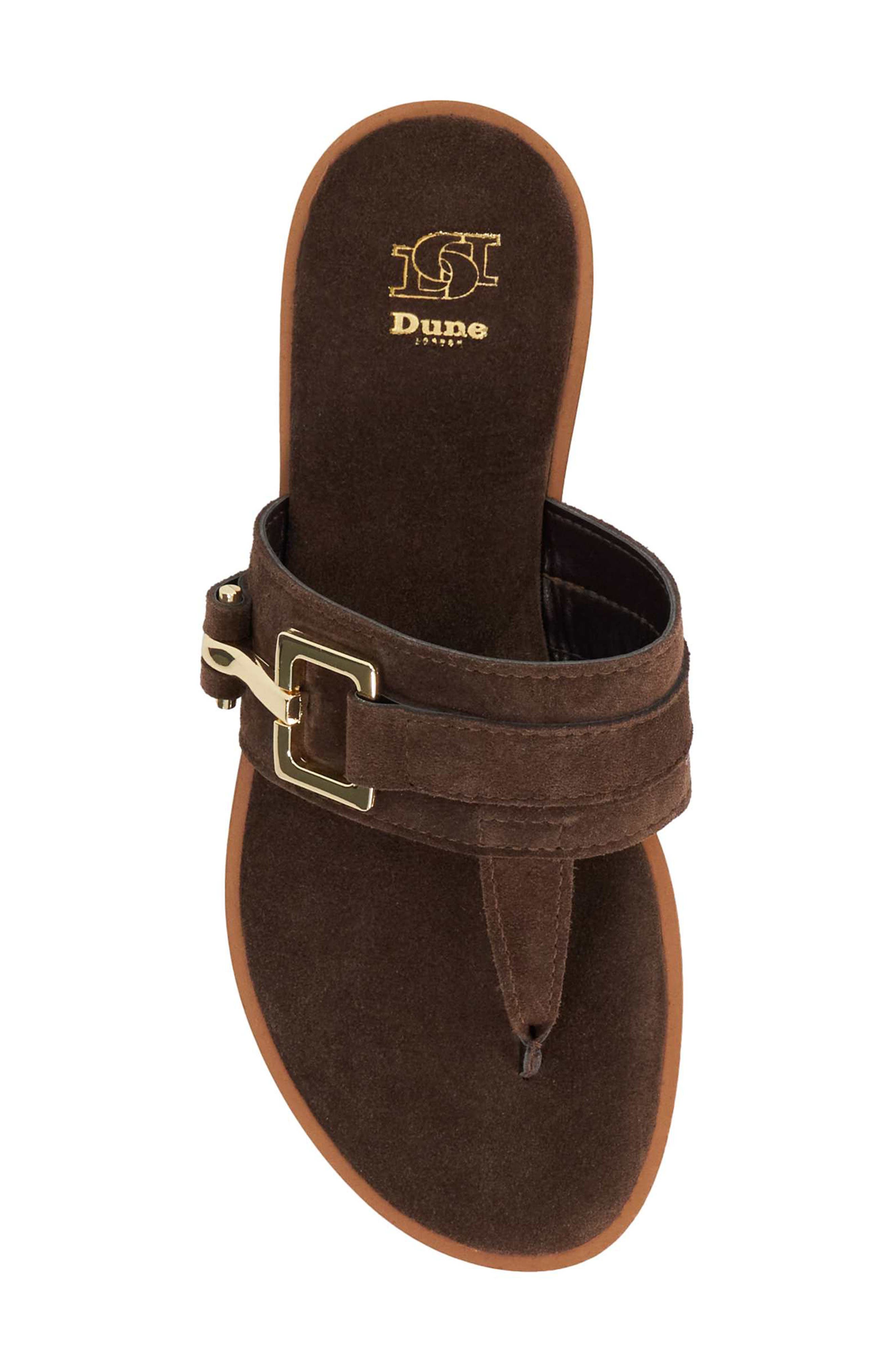 Dune London Lotica Sandal, Alternate, color, Brown Suede