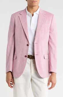 Nautica Brielle Herringbone Cotton & Linen Blend Sport Coat
