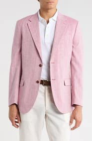 Nautica Brielle Herringbone Cotton & Linen Blend Sport Coat