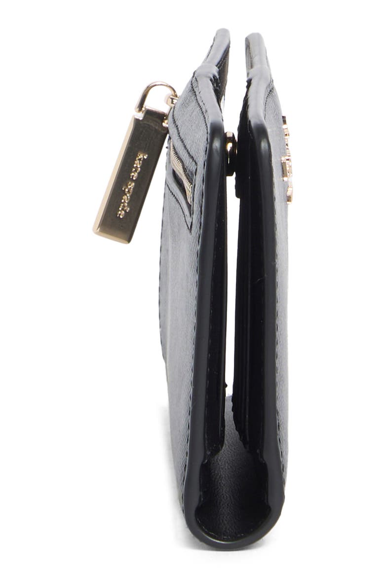 Madison Large Saffiano Leather Continental Wallet, Alternate, color, BLACK