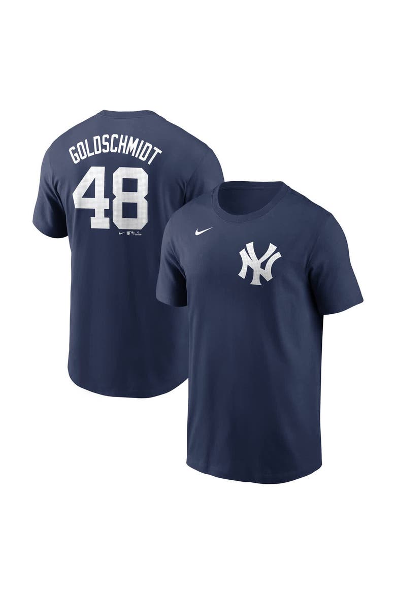 Men's Nike Paul Goldschmidt Navy New York Yankees Fuse Name & Number T-Shirt, Main, color, Navy