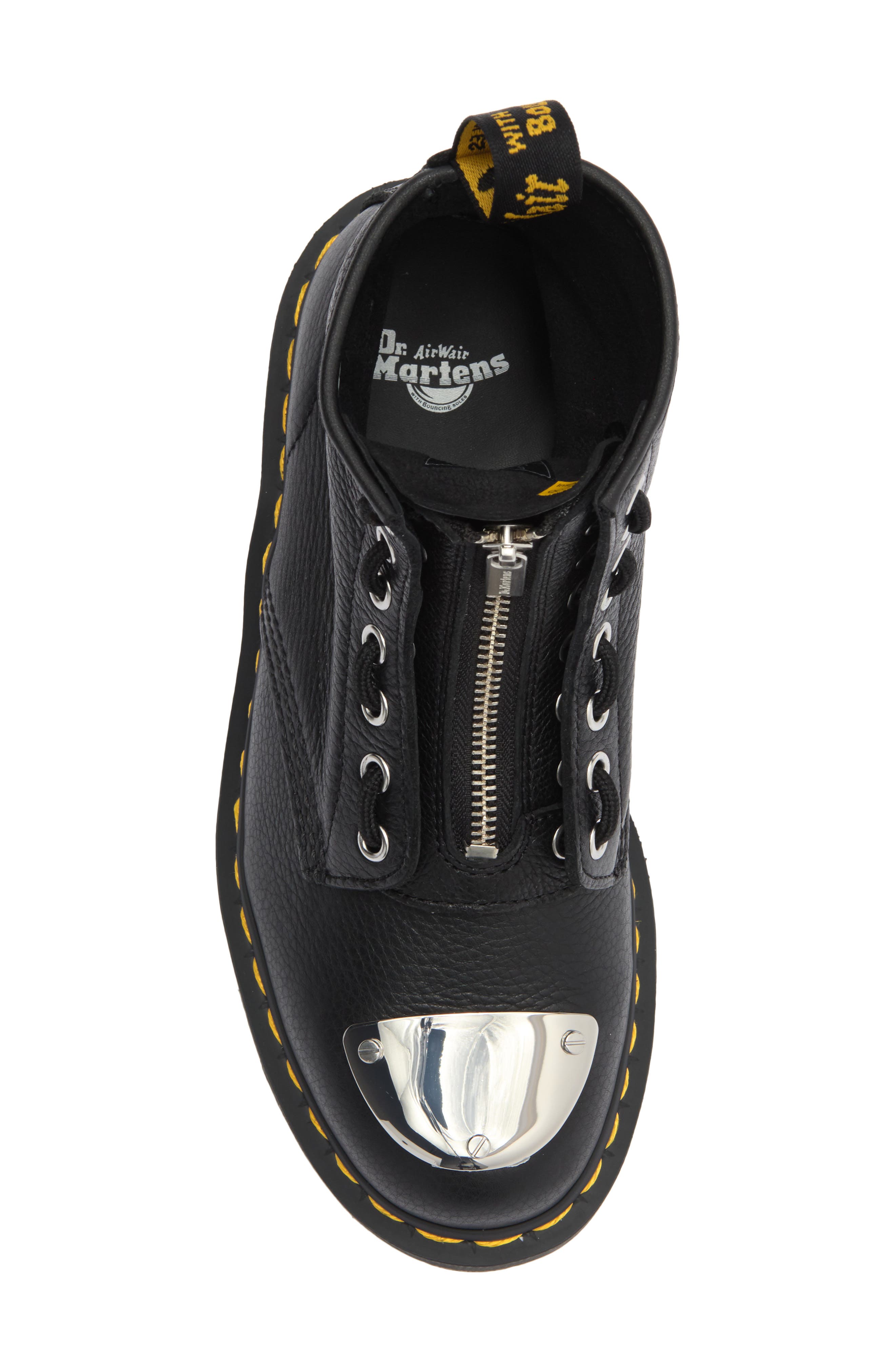 Dr. Martens 1460 Lunar Milled Leather Boot, Alternate, color, Black